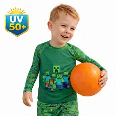 Conjunto Infantil Praia Menino UV50+ Camisa Manga Longa + Sunga Proteção Solar Conforto