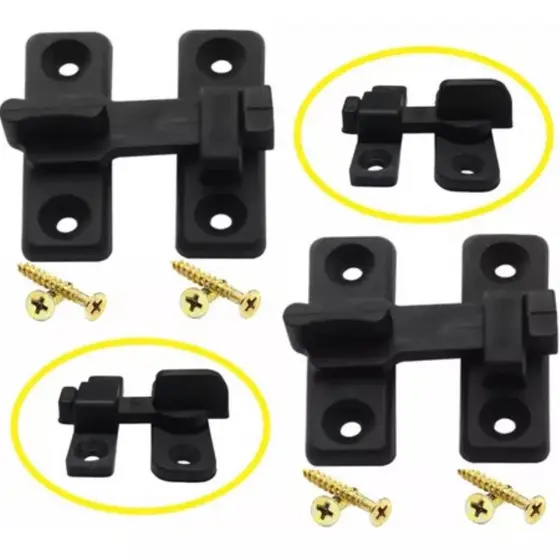 2x Fecho Trinco Tramela Bico Virado para portas e janelas C/ Parafusos PTO