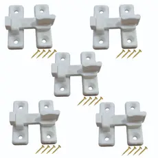 5x Trinco Fecho Tranqueta Plástica P/ Portas Sanfonadas e Janelas  C/ Parafusos BR