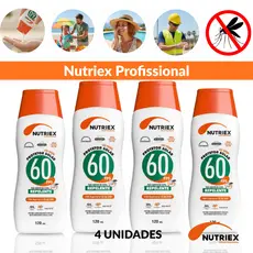 Protetor Solar FPS60 Nutriex  Com Repelente Kit 4 Unidades 120ml Uso Diário
