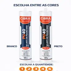 Kit Selantes Poliuretano PU40 CibraFlex 400g Branco ou Preto Vedação Profissional