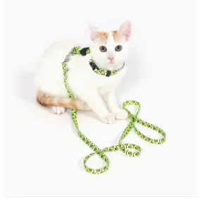Peitoral para Gato Ajustável Tamanho Único + Guia Grátis Estampado Poliéster