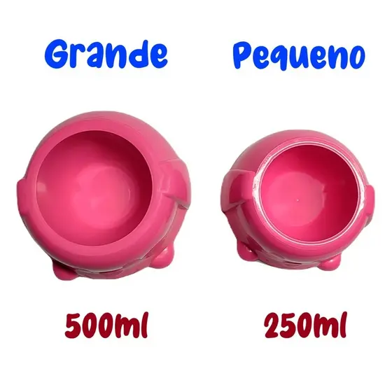 Comedouro Pet Anti Respingo com Boia 250ml e 500ml para Cães e Gatos