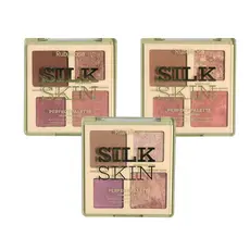 Paleta de Contorno Blush e Iluminador Silk Skin Ruby Rose HBM 1003