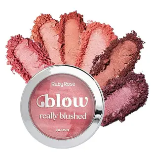 Blush Iluminador Really Blushed Blow Ruby Rose Cintilante HBM12