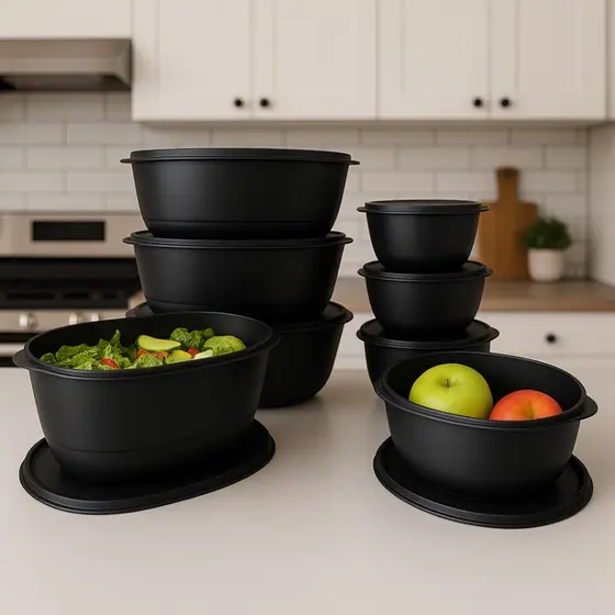 Kit Cozinha 8 Peças Potes Herméticos Livre BPA Freezer Microondas