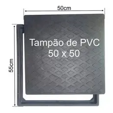 Tampa De Esgoto 50x50cm Bueiro Caixa Passagem Quadrada Bloqueia Odor