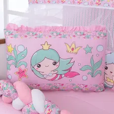 Kit Berço Americano 13 peças Enxoval Bebê Menina Sereia