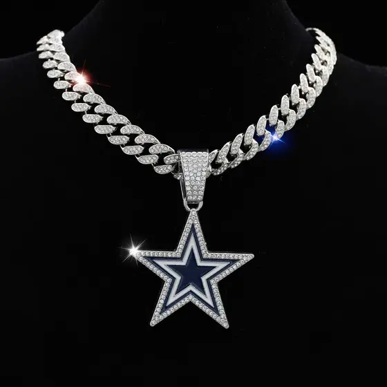 Novo Corrente Cravejada Ice Hip Hop Completo Diamante Pentagrama Estrela Pingente Cubano Colar JóIas AcessóRios