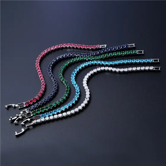Novo Pulseira Hip Hop Européia E Americana 4.0 Micro Set Zircon