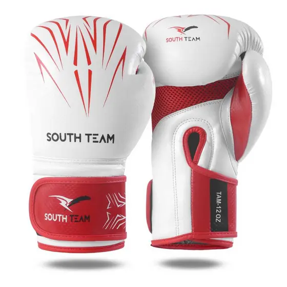 Luva de Boxe Profissional Muay Thai Alta Absorção Impacto South Team Mex Tec Pro Impact