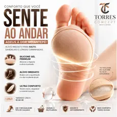 Almofada Metatarsal Silicone Apoio Plantar Protetor Meia Palmilha Alivio Dor Salto Alto Conforto Pe