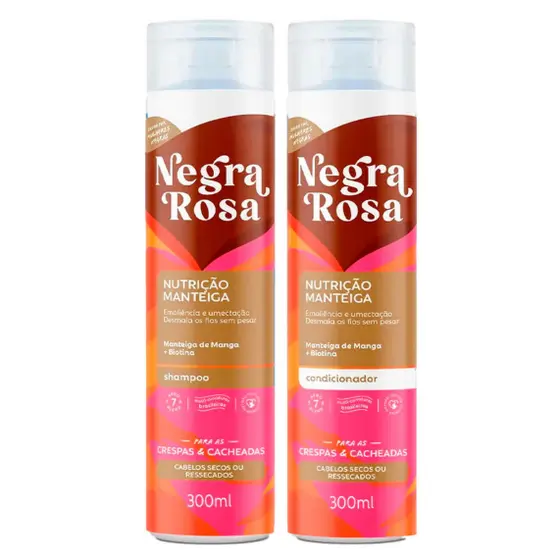Kit Shampoo Negra Rosa 300ml E Condicionador Negra Rosa 300ml