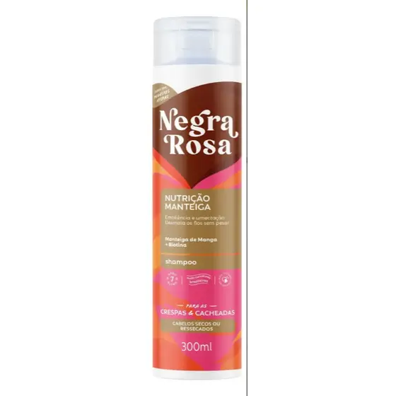 Kit 2 Shampoo Negra Rosa Nutricao Manteiga 300ml
