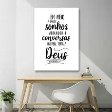 Quadro Decorativo - Eclesiastes 5:7 - Versículos Bíblicos - Para Sala, Quarto, Escritório, Empresa - Placa Decorativa
