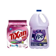 Kit Lava Roupas Maciez Tixan 4kg + Amaciante Intenso 5L Ypê