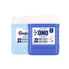 Kit Lava Roupas Líquido Perfect White Omo 7L + Amaciante Lavanderia Pro Comfort 7L