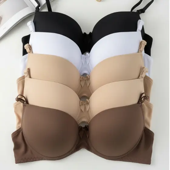 Kit Sutiã  Bojo Liso Soutien Básico Reforçado Dia a Dia Sutian confortável Moda Íntima Feminina