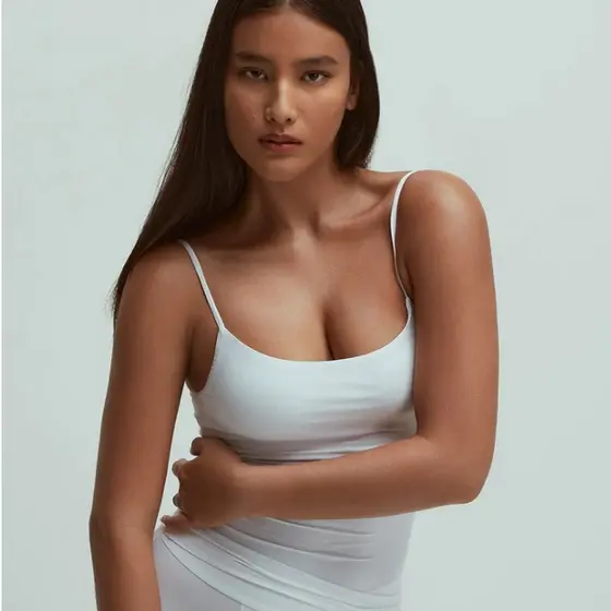 Regata De Alcinha Bojo Removível Forro Triplo Feminino Poliamida Não Marca Blusa Básica Forro Duplo