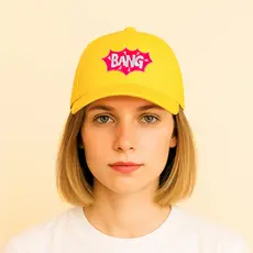 Boné Amarelo Unissex Feminino Masculino Liso Aba Curva Personalizado Bordado