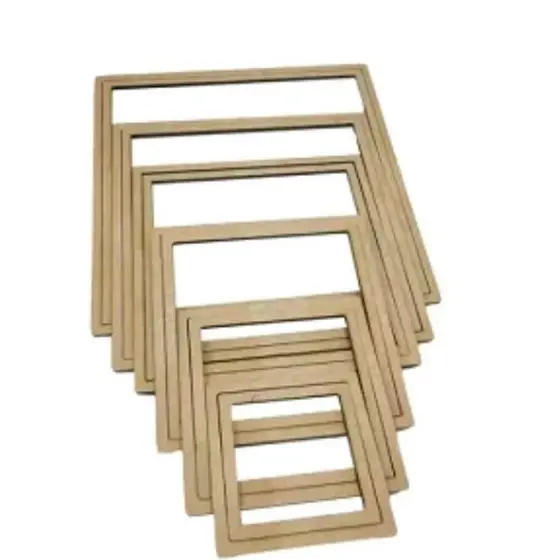 kit bastidor bordado quadrado, kit 6 pares de bastidor de 12cm á 30cm, bastidor mdf 6mm, macrame