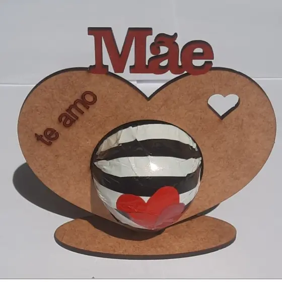 kit porta bombom, 30 unidades, lembrancinhas dia das mães, lembrança de coração mdf, porta bombons e trufas, dia das mães, envio rápido