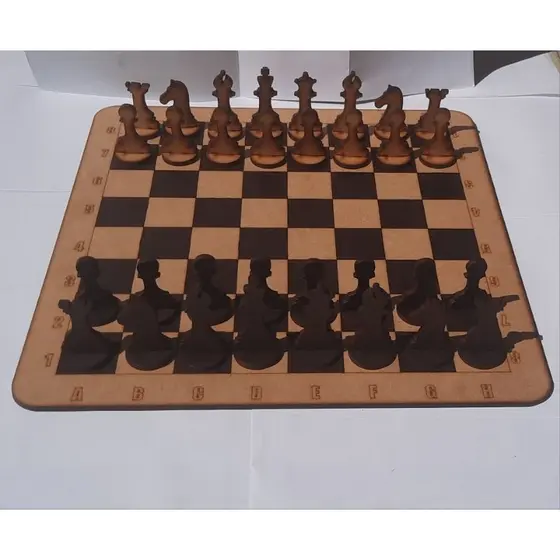 tabuleiro de xadrez mdf , jogo de xadrez madeira, peças de xadrez de mdf, envio rápido