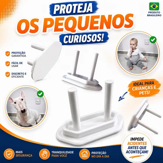 Kit até 50 Protetor de tomada infantil