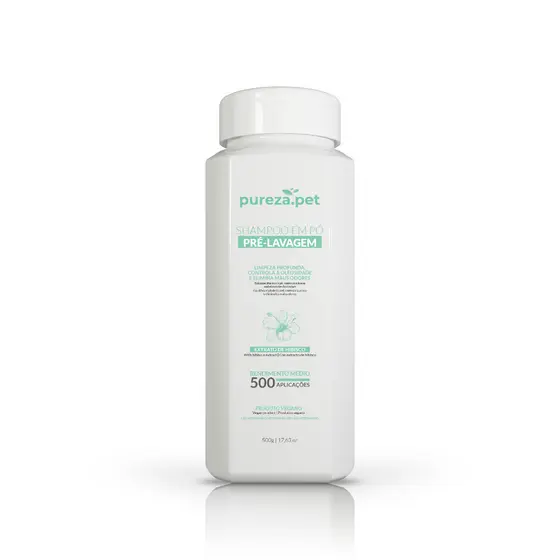 Shampoo pet hipoalergênico Pré-lavagem em Pó