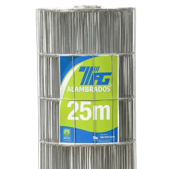 TELA SOLDADA TAG MALHA 6,5x15cm FIO 2,30mm RL 25X1,0m
