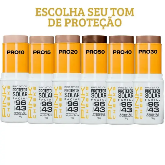 Protetor Solar Base Pro Stick FPS 96 - Escolha O Tom De Pele