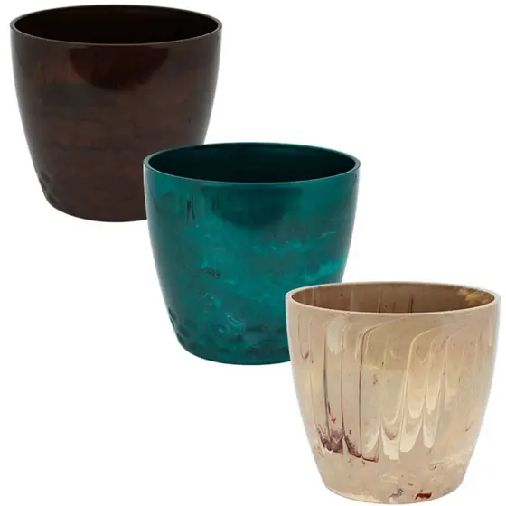Vaso Cachepô De Mesa Redondo 15x13cm - Forth Jardim
