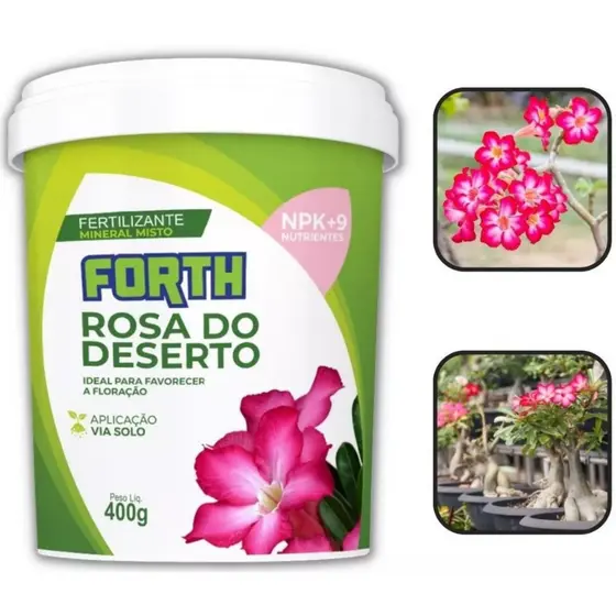 Adubo Fertilizante Forth Rosa Do Deserto 400g Floração Flor