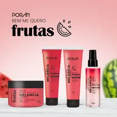 Kit Cuidado Com A Pele Escolha O Seu Porán Melancia - Hidratante, Sabonete Líquido, Esfoliante e Body Splash