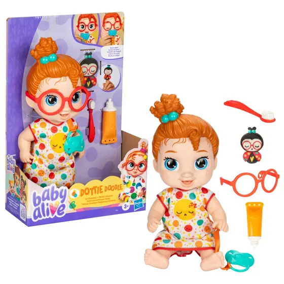 Boneca Baby Alive Pequenos Sonhos Dottie Doodle Ruiva - Hasbro F9965
