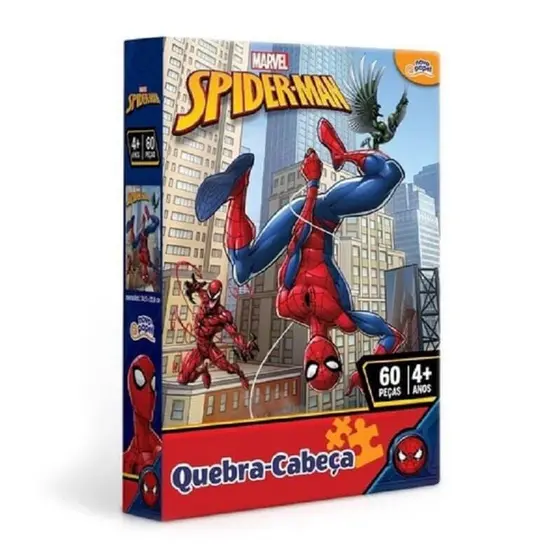 Quebra Cabeça Marvel Homem Aranha 60 Peças - Toyster 8012
