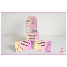 Caixa Outubro Rosa com mensagens de autocuidado e motivacionais-Lembrancinha-Palestras-Eventos