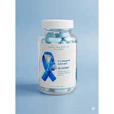 Dose de Coragem 💙 Frasco com 100 mensagens  Motivacionais | Novembro Azul | Brinde Corporativo | lembrancinha