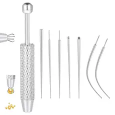 Ferramenta Aplicadora De Brincos Com Parte Traseira Plana Para Troca De Joias , Piercing De Bola Cônica , Kit De Corpora
