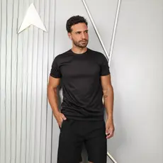 Camiseta Masculina Dry Fit UV 30 Manga Curta Lisa Verão Tradicional Esportes Dia a Dia Fresco Leve