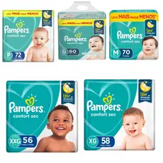 Fralda Pampers Confort Sec Super (ESCOLHA O TAMANHO)
