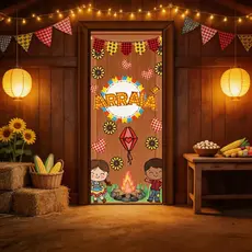 Capa Para Porta Painel Mesa São João Festa Junina Arraiá