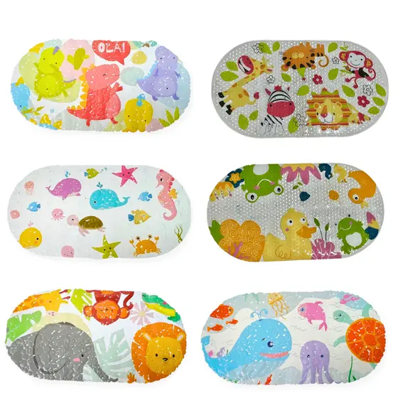 Tapete para Banho Infantil Antiderrapante com Ventosas Para Banheiro Box Bebê