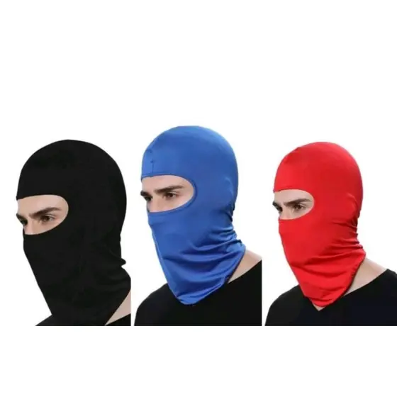 Kit com 3 Máscara Ninja Balaclava Ciclismo Motociclista Corrida Pesca Camping.