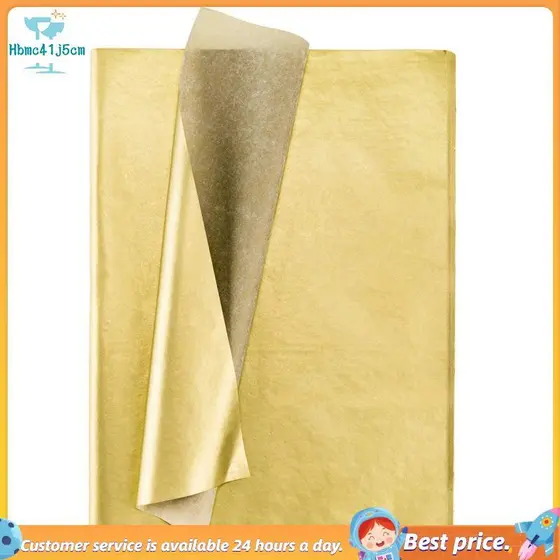 Papel De Seda Dourado Hxbgxb , 100 Folhas Metálicas Para Festa De Aniversário , Decoração E Dia Dos Namorados