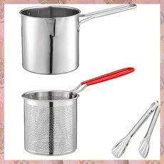 [B J R W] Panela De Fritura Profunda Tempura Japonesa Com Cesto Coador Para Frango Frito