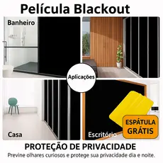 Película Tipo Insulfilm Blackout Unidirecional 75cm – Privacidade + Proteção UV e Bloqueio Solar