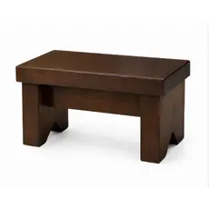 Banquinho de Madeira Maciça Tauari 30 X 15 X 15 Verniz Escuro – Banco Pequeno Decorativo Multiuso // Apoio para plantas