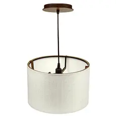 Pendente De Teto Cúpula Lustre Decoração Retrô Rústico Artesanal Cor Branco Luminária Bivolt