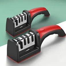 Amolador Afiador De Facas Em Aço Inox Com 3/4 Afiadores